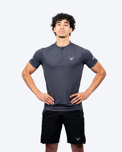 BELVS Men’s Performance Set — matching training top and shorts side view