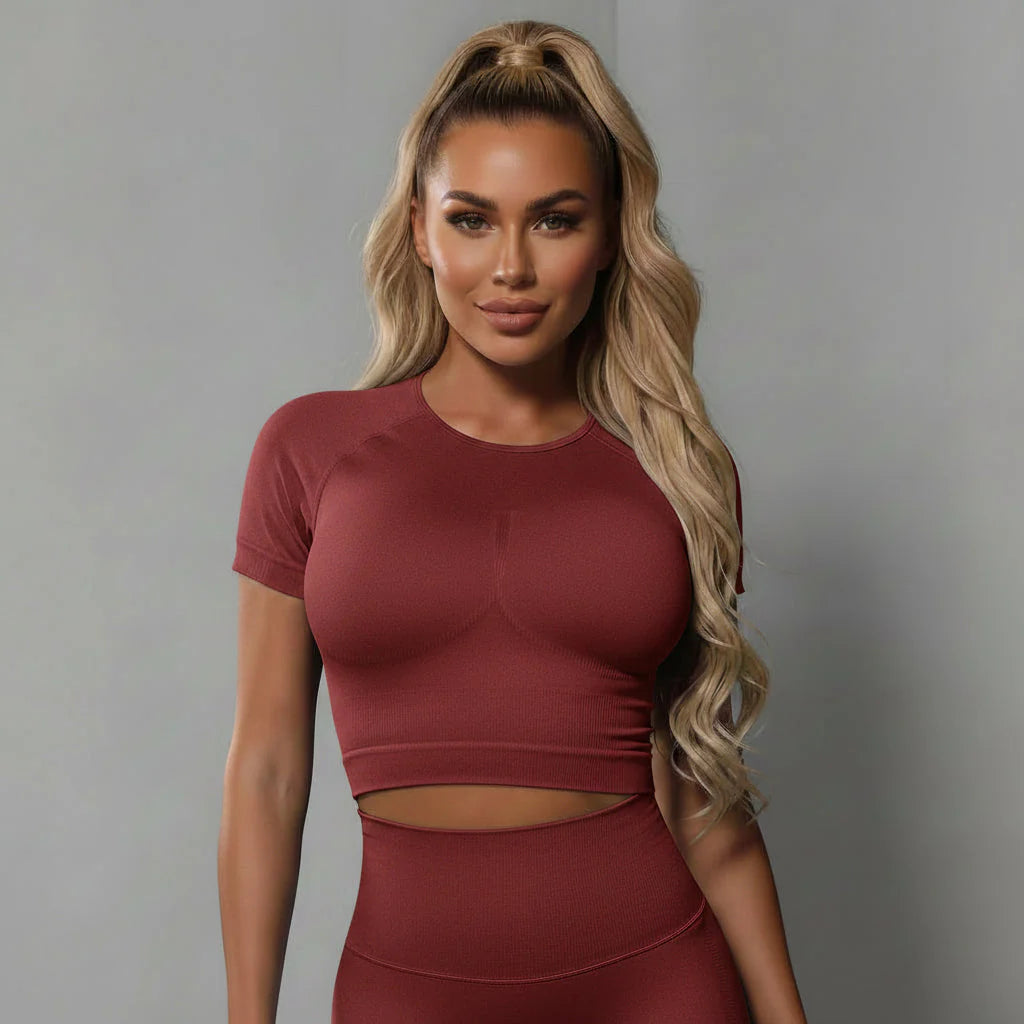 BELVS Women's Seamless Top — blue colourway